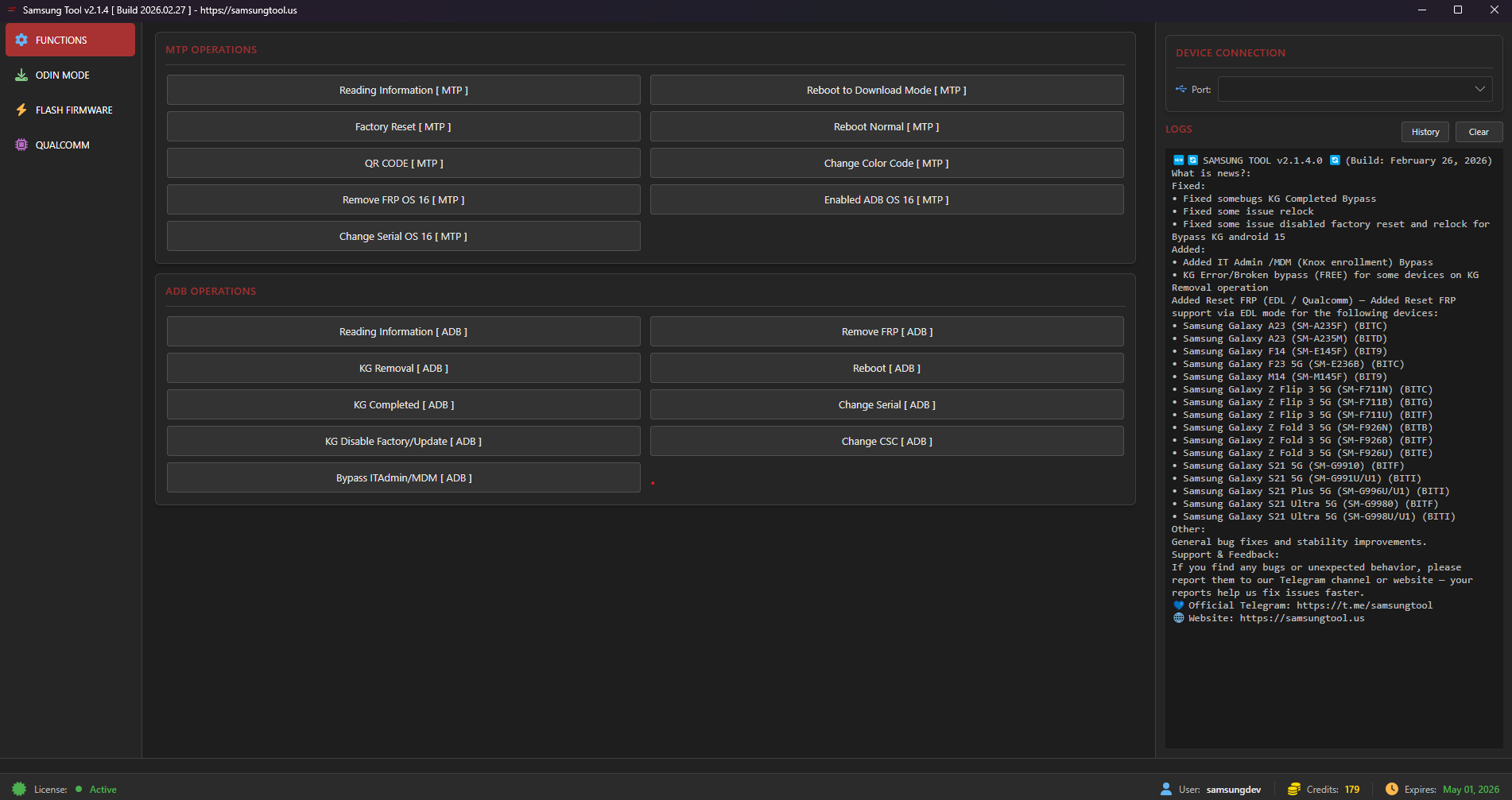 Samsung Tool Screenshot